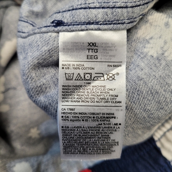 Old Navy Blue Santa Clause Printed Christmas Holiday Boxer Sleeping Shorts XXL - Picture 4 of 7